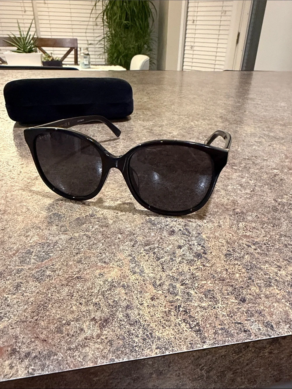 Gucci Black Sunglasses with Dark Lenses